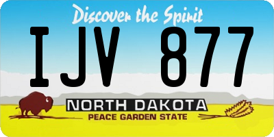 ND license plate IJV877