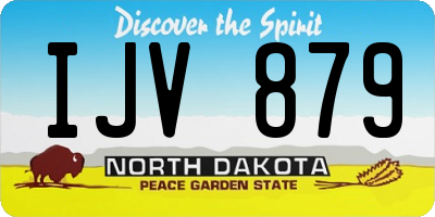 ND license plate IJV879