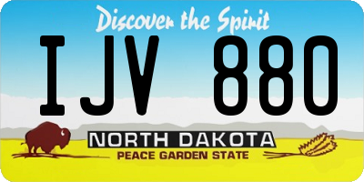 ND license plate IJV880