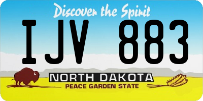 ND license plate IJV883