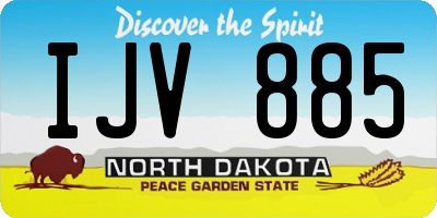 ND license plate IJV885