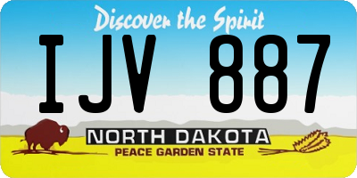 ND license plate IJV887