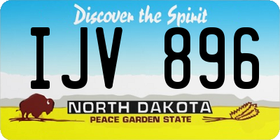ND license plate IJV896