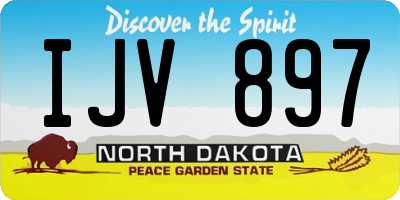 ND license plate IJV897