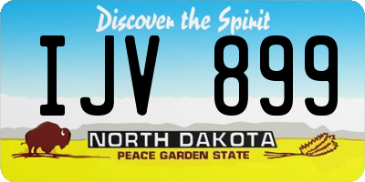 ND license plate IJV899