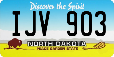 ND license plate IJV903