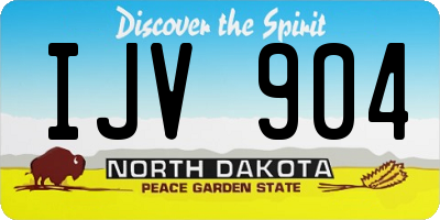 ND license plate IJV904
