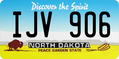 ND license plate IJV906