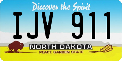 ND license plate IJV911