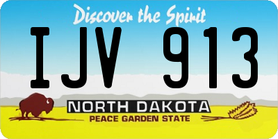 ND license plate IJV913