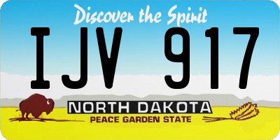ND license plate IJV917
