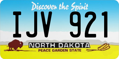 ND license plate IJV921