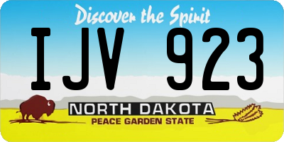 ND license plate IJV923