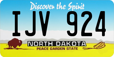ND license plate IJV924