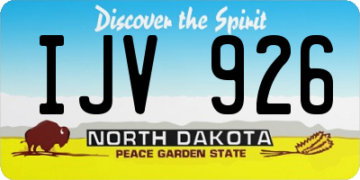 ND license plate IJV926