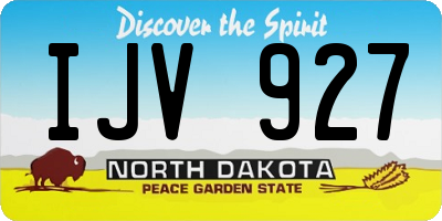 ND license plate IJV927