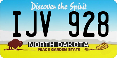 ND license plate IJV928