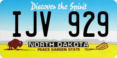 ND license plate IJV929