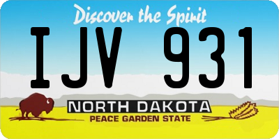 ND license plate IJV931