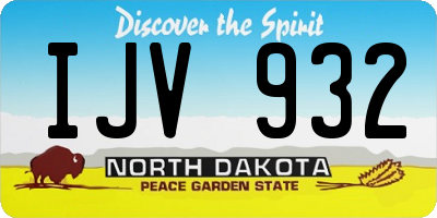 ND license plate IJV932