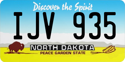 ND license plate IJV935