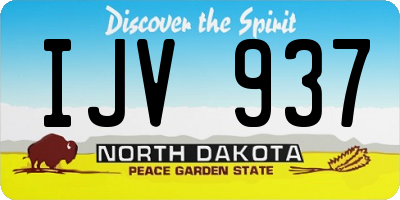 ND license plate IJV937