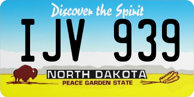 ND license plate IJV939