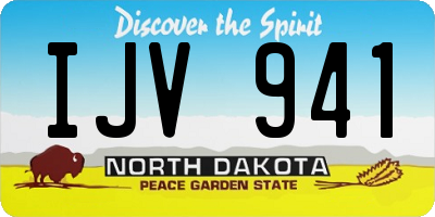 ND license plate IJV941