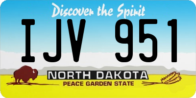 ND license plate IJV951