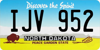 ND license plate IJV952