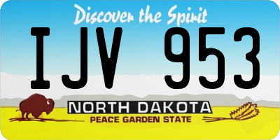 ND license plate IJV953