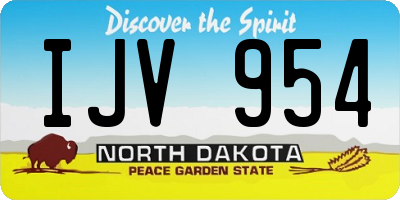 ND license plate IJV954