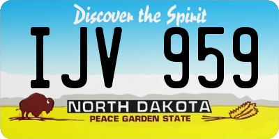 ND license plate IJV959