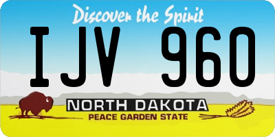 ND license plate IJV960