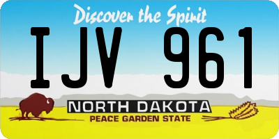 ND license plate IJV961
