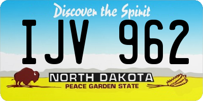 ND license plate IJV962