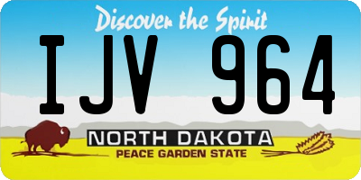 ND license plate IJV964