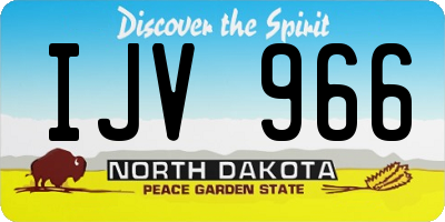 ND license plate IJV966