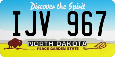 ND license plate IJV967