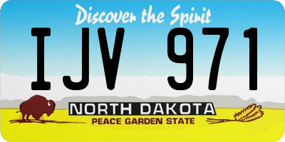 ND license plate IJV971