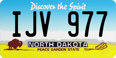 ND license plate IJV977