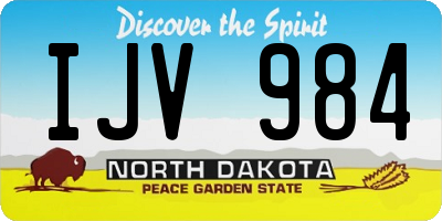 ND license plate IJV984