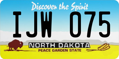 ND license plate IJW075