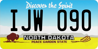 ND license plate IJW090