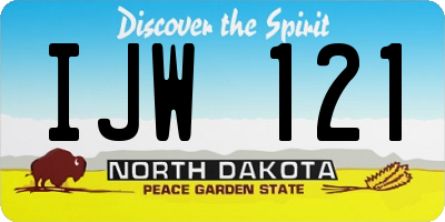 ND license plate IJW121