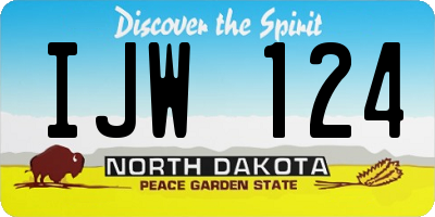 ND license plate IJW124