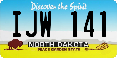ND license plate IJW141