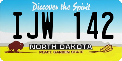 ND license plate IJW142