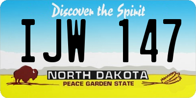 ND license plate IJW147