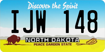 ND license plate IJW148